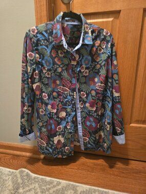 J McLaughlin button down casual shirt - large - Dark Navy under color